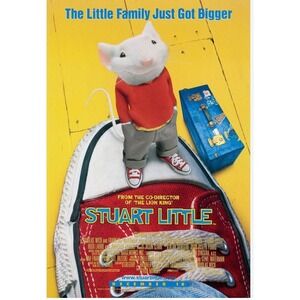 Stuart Little Movie Poster 27/40 Original The Little Family Just Got Bigger